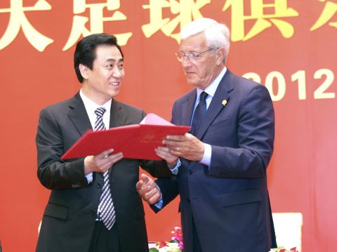 Veteran Italian coach Marcello Lippi was announced as coach of Guangzhou Evergrande last month. Lippi led Italy to FIFA World Cup glory in Germany in 2006.