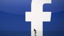 facebook logo illustration walking