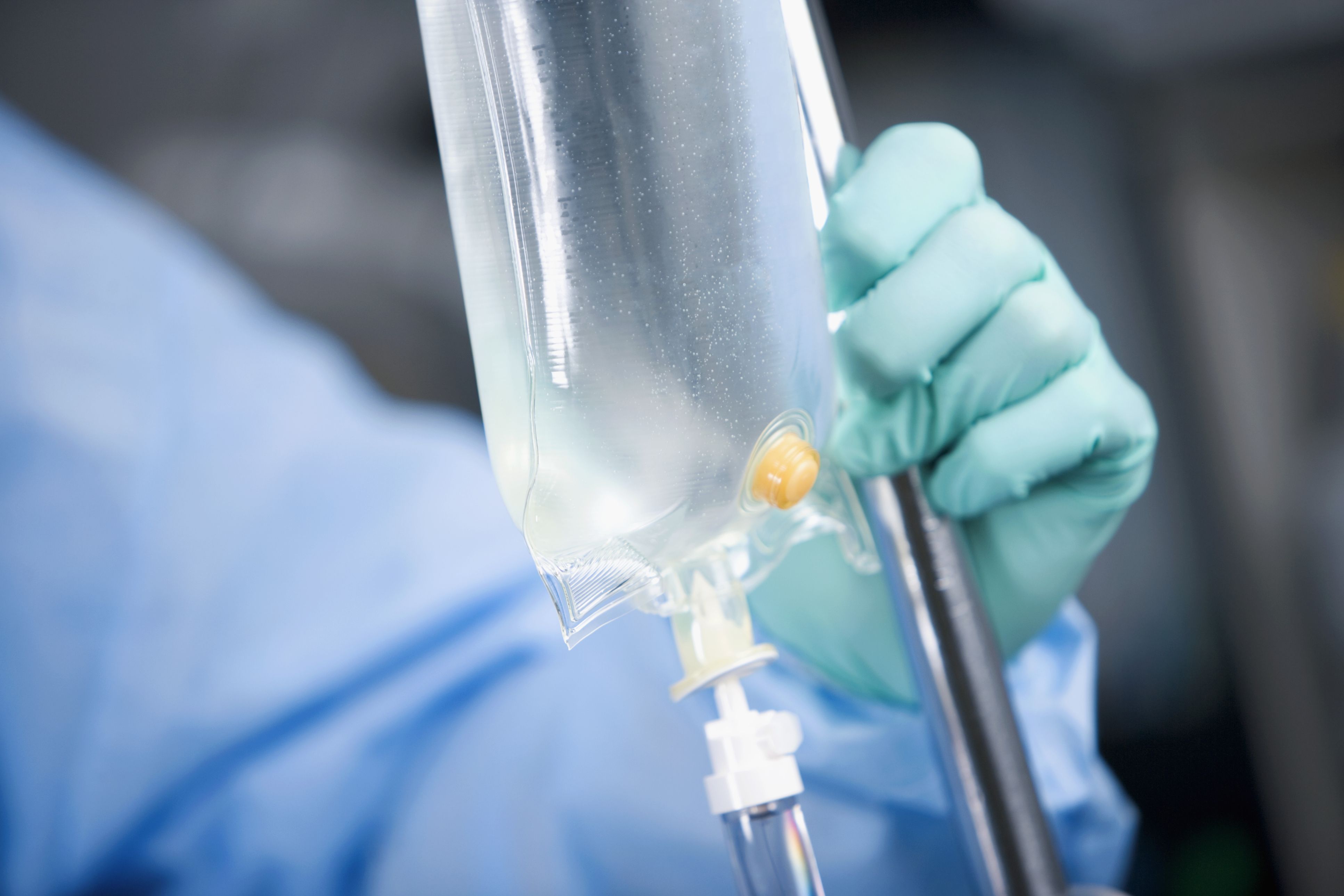 Hospitals turn to other ways to deliver medicine in the face of a shortage  of IV fluid bags.