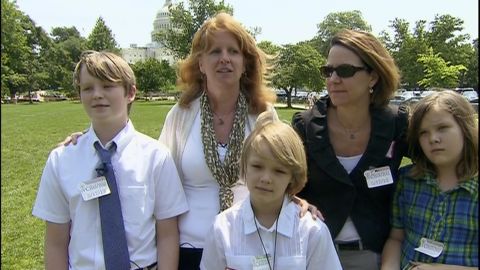The Marriott/Elliot family visited Capitol Hill from Austin, Texas, as part of the lobbying effort.