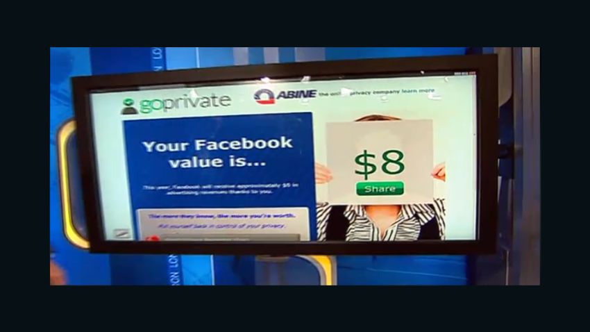 Richard Quest checks his value to Facebook using an online test
