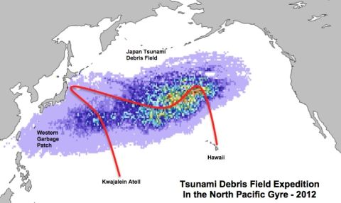 On its second leg from Tokyo to Maui, the AMRF/5 Gyres expedition expects to encounter debris from the Japanese tsunami.