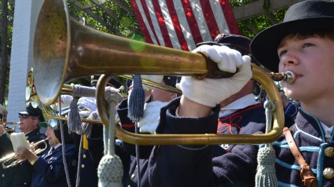 Buglers and trumpeters from around the United States gathered at Arlington National Cemetary in Washington D.C. on Saturday to commeorate the 150th anniversary of "Taps, " a musical piece traditionally played at military funerals. Currently, "Taps" is played at the cemetery about 30 times daily, most notably at the Tomb of the Unknown Soldier.