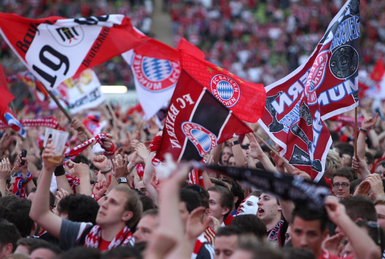Bayern Munich's supporters packed their home Allianz Arena to see their heroes take on Chelsea.