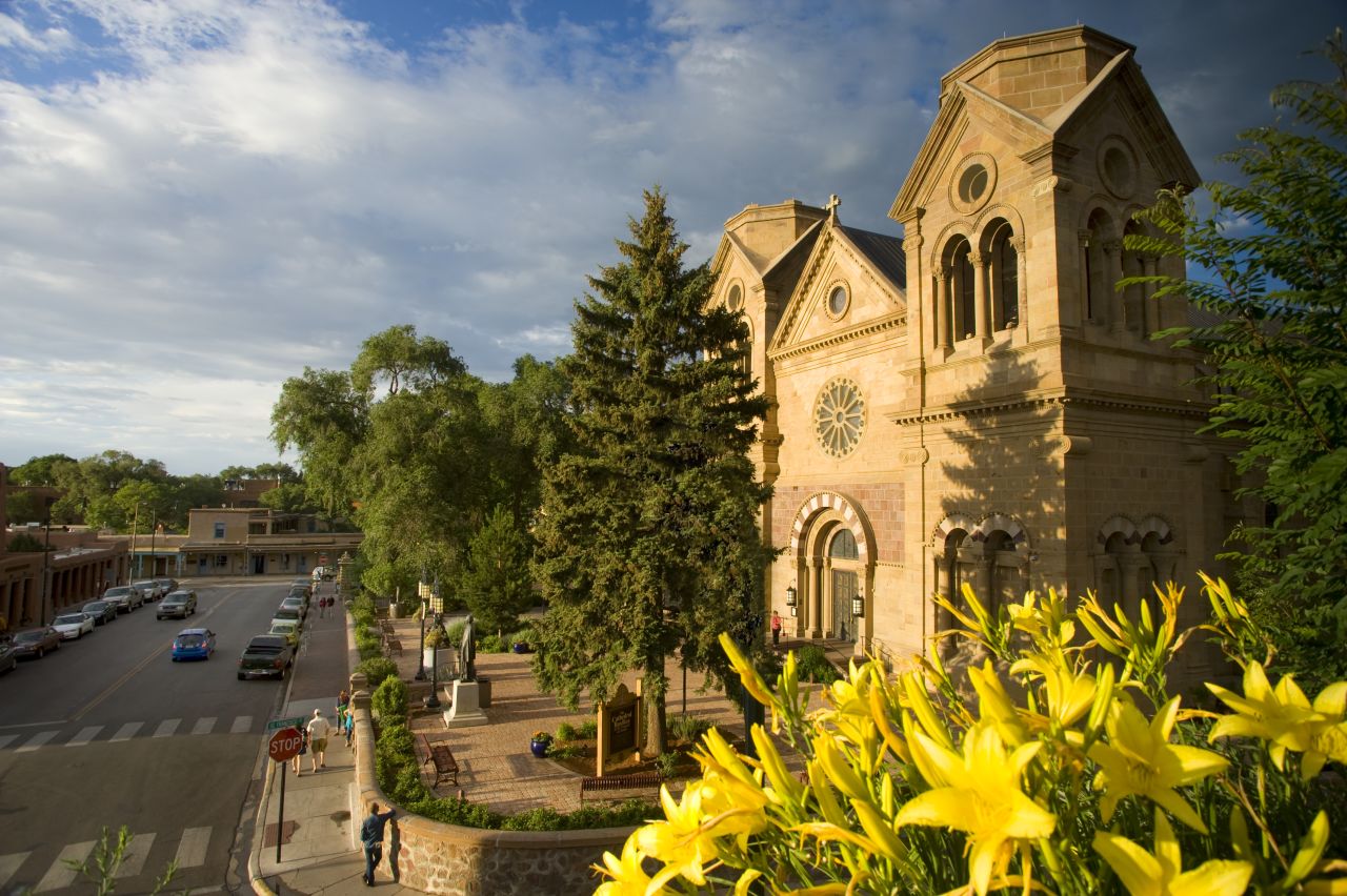 The first church was built on the site of the Cathedral Basilica of St. Francis in 1610, the year Santa Fe was founded. The original adobe church is long gone. The current cathedral in the French Romanesque style was completed in 1887.