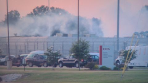 Prisoners rioted at the  Adams County Correctional Facility in Natchez, Mississippi, on Sunday.