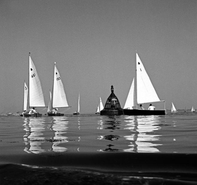 Eileen Ramsay pioneered the water-level photography angle - shooting images of sail boats from as close to the water as possible. 