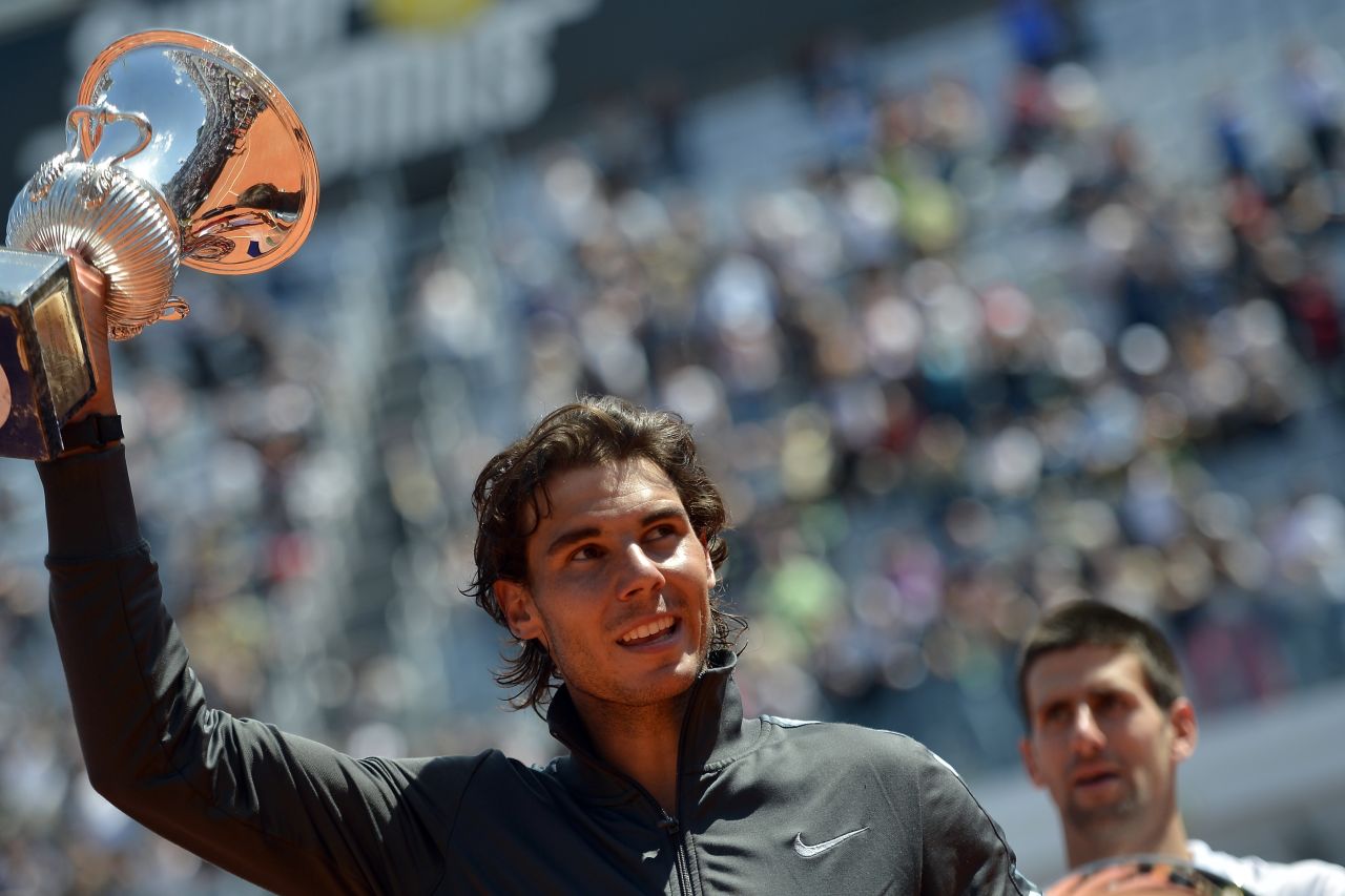 Nadal has won eight singles titles on the clay courts of both Monte Carlo and Barcelona, as well as seven in Rome -- all of which are tournament records.