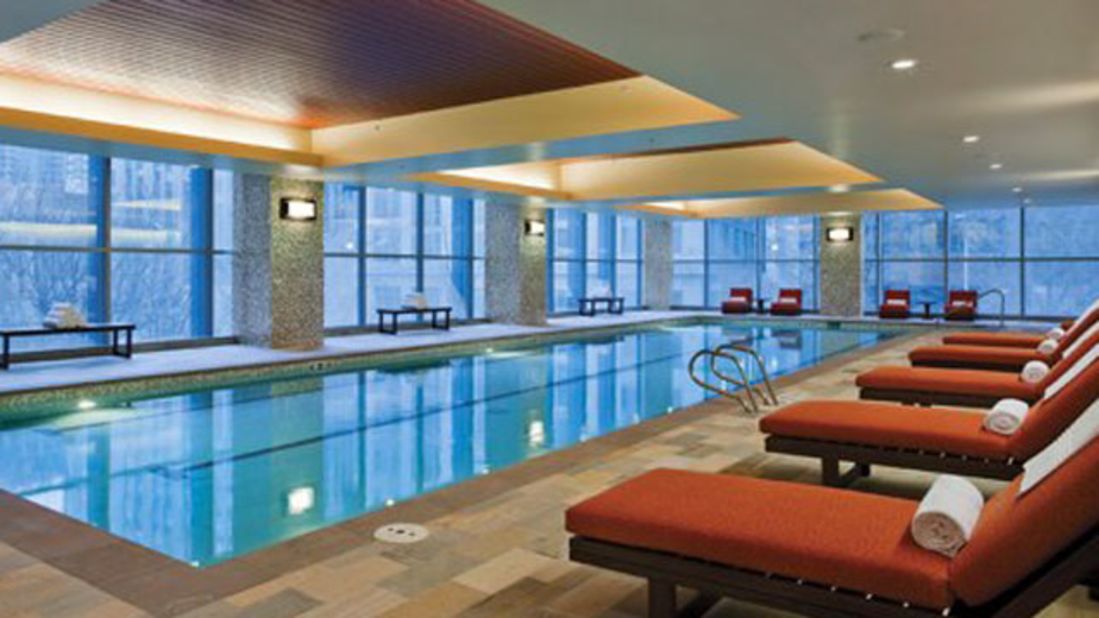 The Hyatt's swimming pool and spa facilities are a handy place to relax, says Patel.