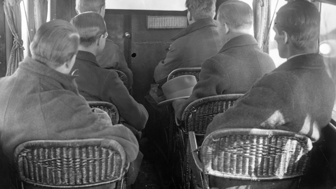 Airplane seating has come a long way since 1925, when German airline seats looked like this.
