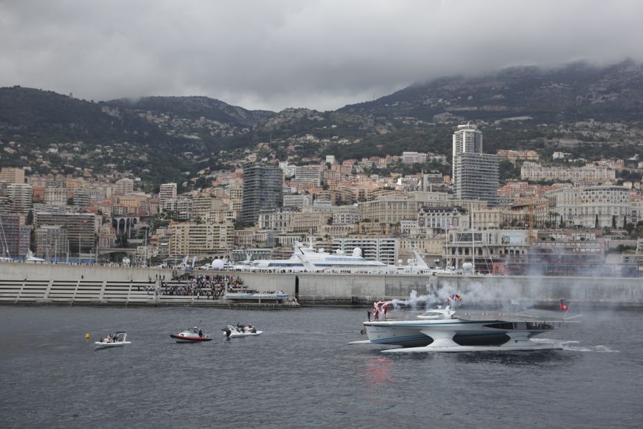 On May 4 the "Turanor" made history by gliding into Port Hercules, Monaco, amid cheering crowds, to complete the first ever around the world journey by a solar-powered vessel.  