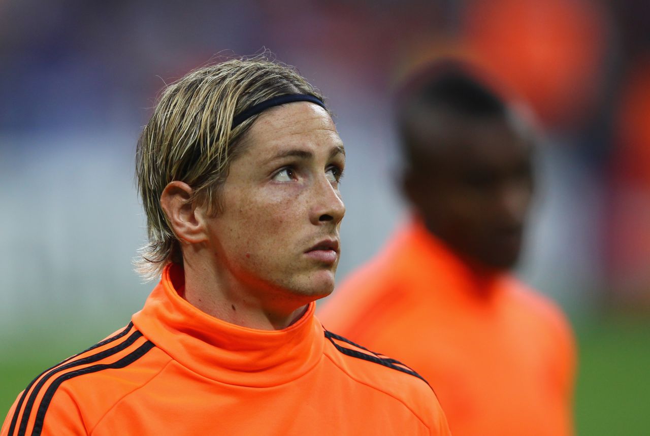 Chelsea striker Fernando Torres cut a forlorn figure after missing out on a place in the starting line-up for the club's European Champions League final clash with Bayern Munich.