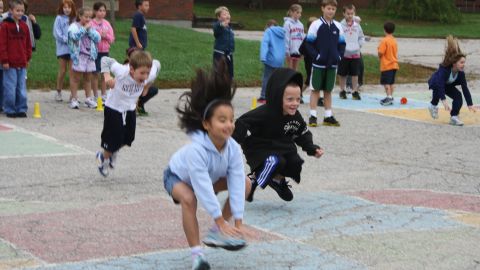 Students in Natick, Massachusetts, participate in the BOKS before-school program.