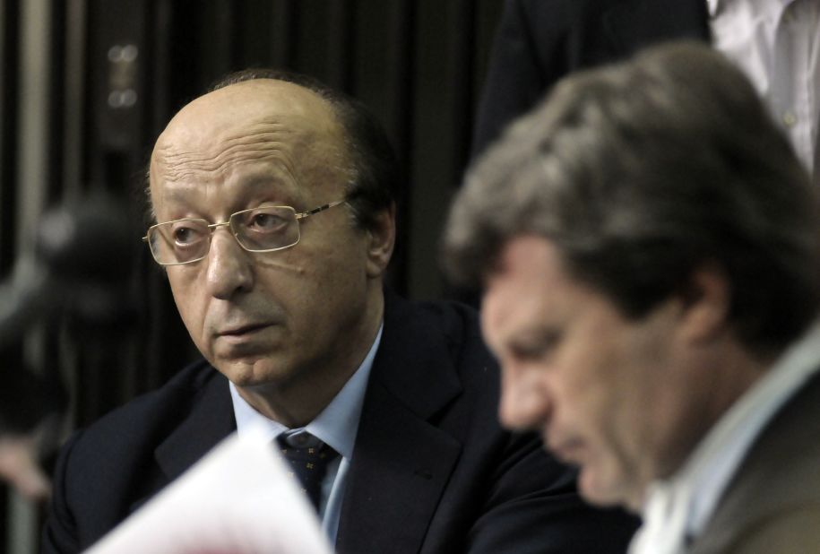 Former Juventus managing director Luciano Moggi gives testimony at a hearing into the match-fixing scandal. He was banned for life while the club lost two Serie A titles and was relegated to Serie B.