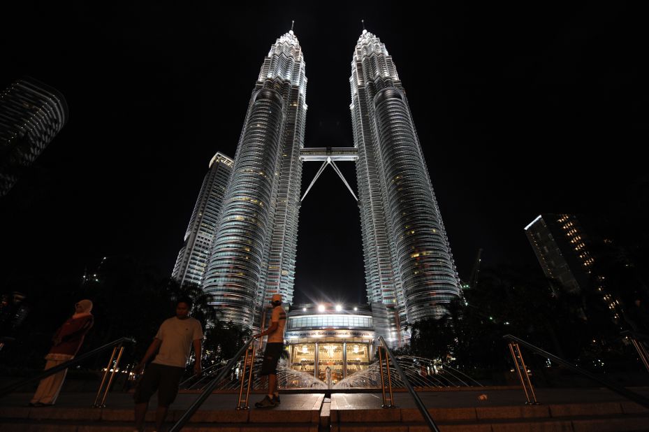 Malaysia's Petronas Towers, at 452 meters, was completed in 1998. The country's markets lost half their value by the end of 2007 as the Asian financial crisis roiled markets. 