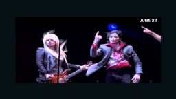 Michael Jackson rehearses with Orianthi Panagaris during a June 23, 2009, session at the Staples Center.