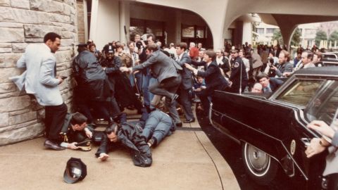 President Ronald Reagan was shot outside a Washington hotel in 1981.