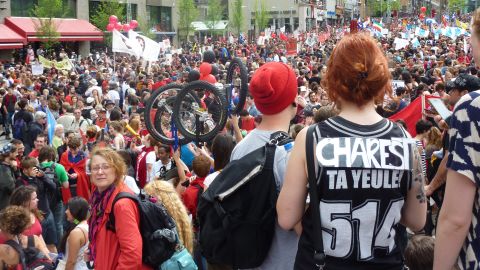 Thousands unhappy with planned tuition hikes in Quebec protested Tuesday afternoon in Montreal.