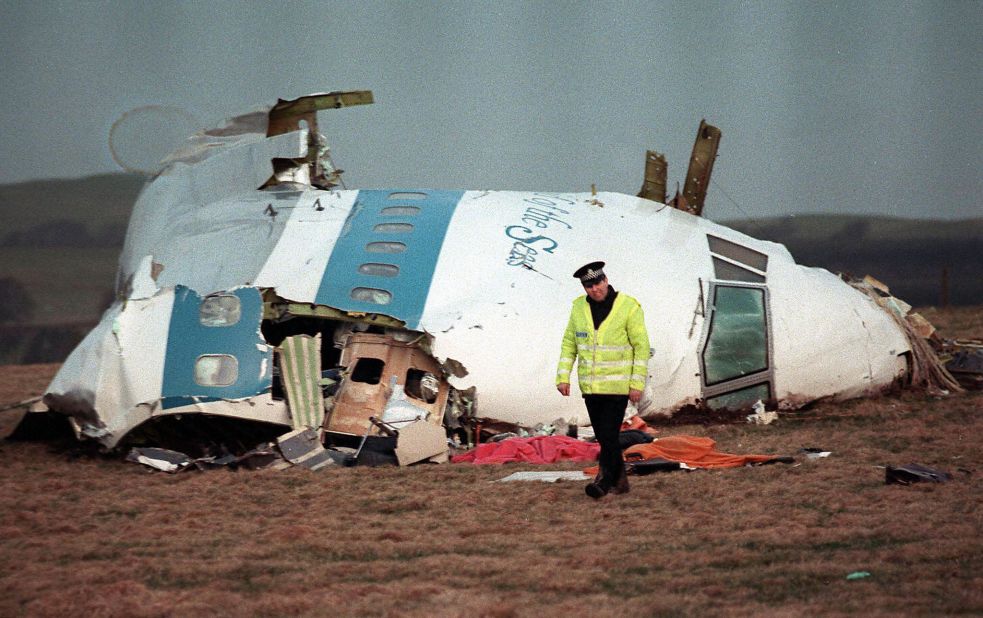 Pan Am Flight 103 exploded over Lockerbie, Scotland, killing all 259 people on board and 11on the ground. 