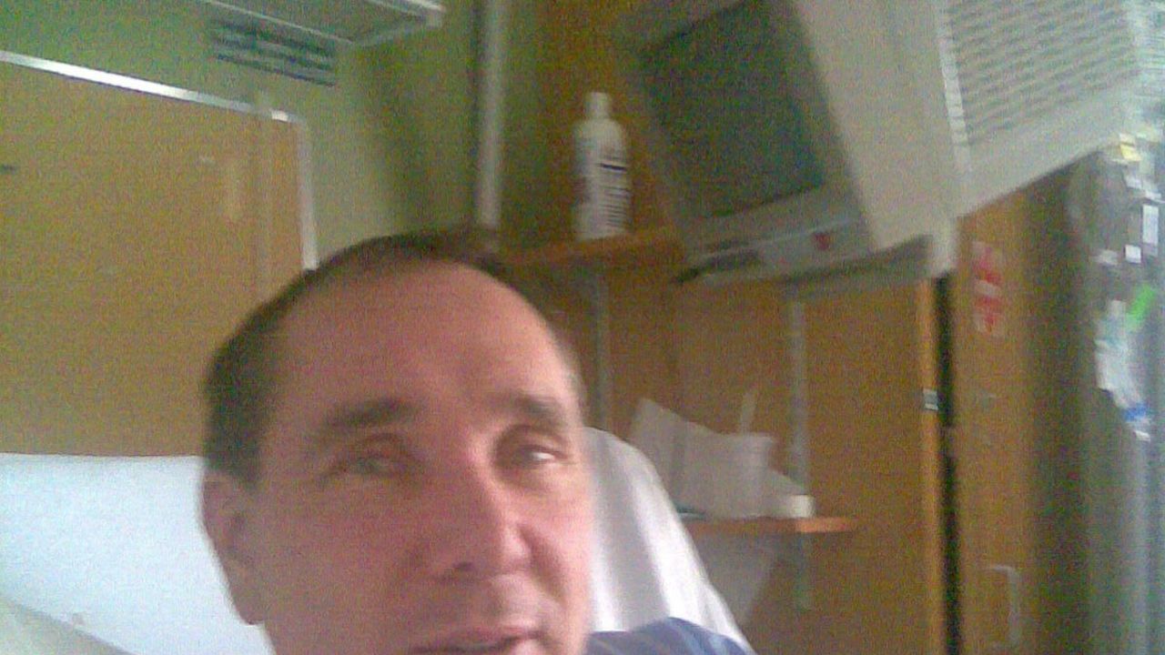 Percy von Lipinski says his wife saved his life by making him seek medical attention for his hand.