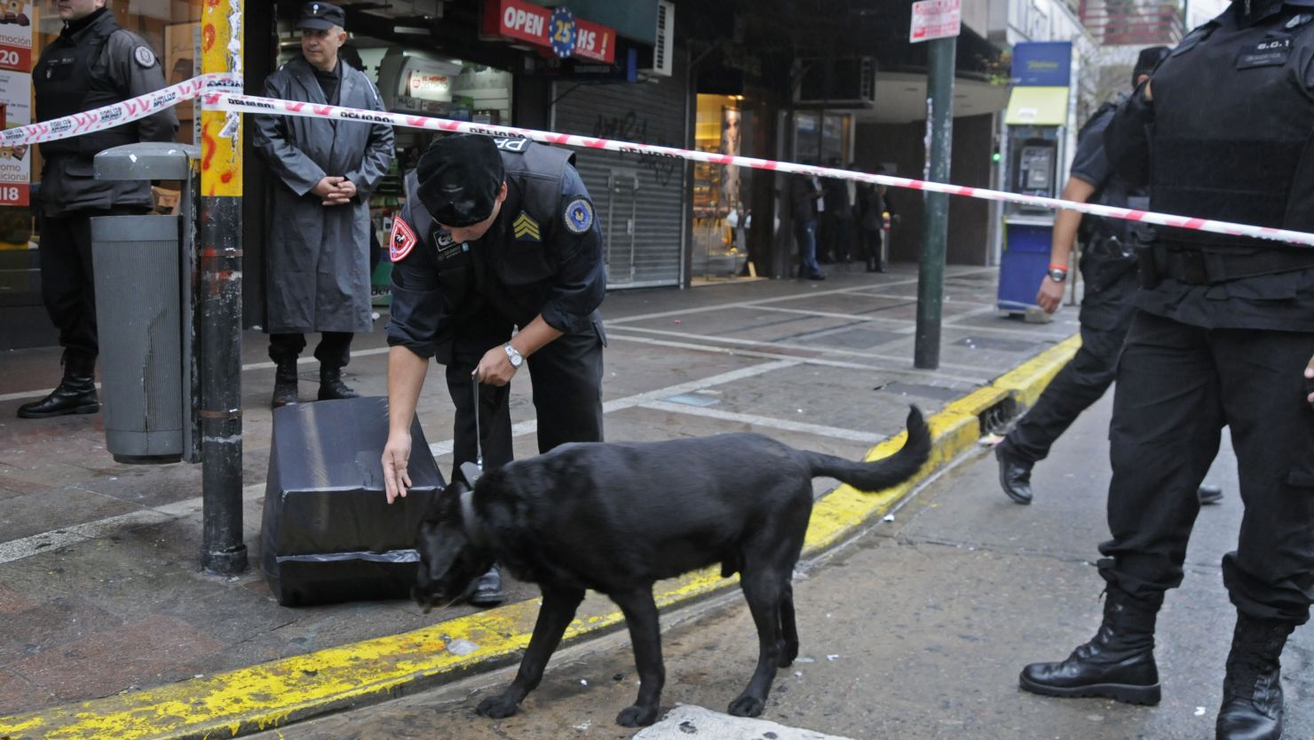 A bomb was defused at a Buenos Aires theater Tuesday, a day before a former Colombian president was set to speak.