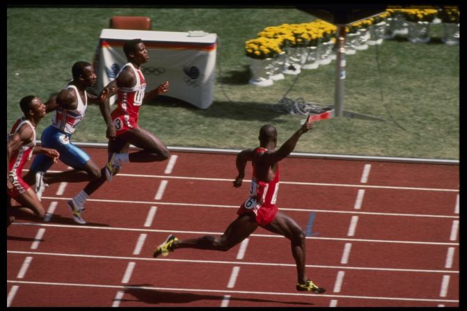 Ben Johnson smashed his own world record with a run of 9.79 seconds. He had blown Lewis, and the rest of the field, away. After his victory Johnson claimed he could have run even quicker if he had not triumphantly raised his right arm before crossing the finishing line. 