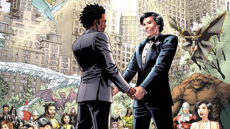 Northstar popped the question in "Astonishing X-Men" #50, and he got married the following month.
