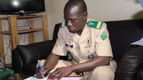 A file photo shows Capt. Amadou Sanogo. Supporters want him to lead Mali's interim government.