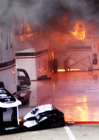 Seven people were hospitalized, while Williams also lost valuable parts and equipment. The British team thanked F1's other manufacturers for their support in helping prepare for this weekend's Monaco Grand Prix.