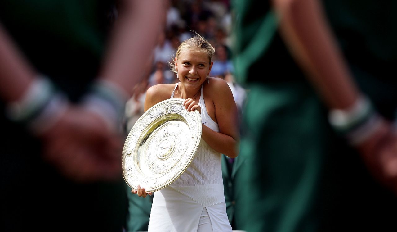 The Russian became the third youngest female to win Wimbledon in 2004 aged just 17. She beat Serena Williams in the final to spark huge interest the papers labelled "Maria Mania."