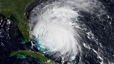 A satellite picture from August 25, 2011, shows Hurricane Irene over the Caribbean.