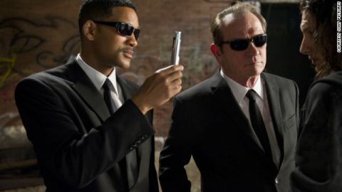 Agents J and K from the "Men in Black" movies make sure to neuralyze the situation.
