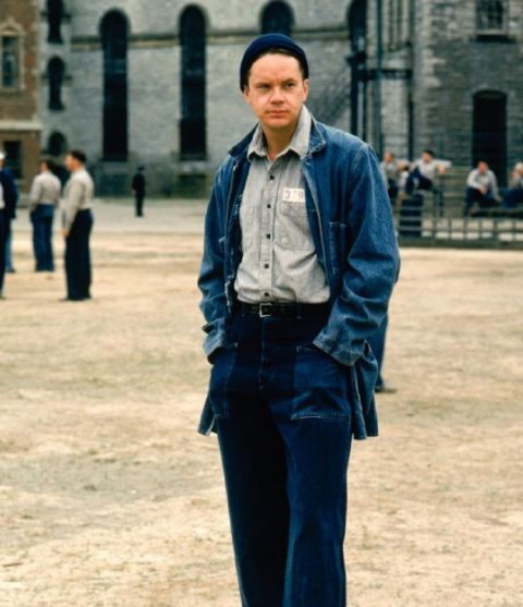 <strong>"The Shawshank Redemption":</strong> Stephen King's novella "Rita Hayworth and Shawshank Redemption" appears in his 1982 collection "Different Seasons." It's about a wrongly convicted banker who slyly figures out a way to escape from prison. Tim Robbins (pictured) plays the banker in the 1994 film; Morgan Freeman plays his convict friend, Red.