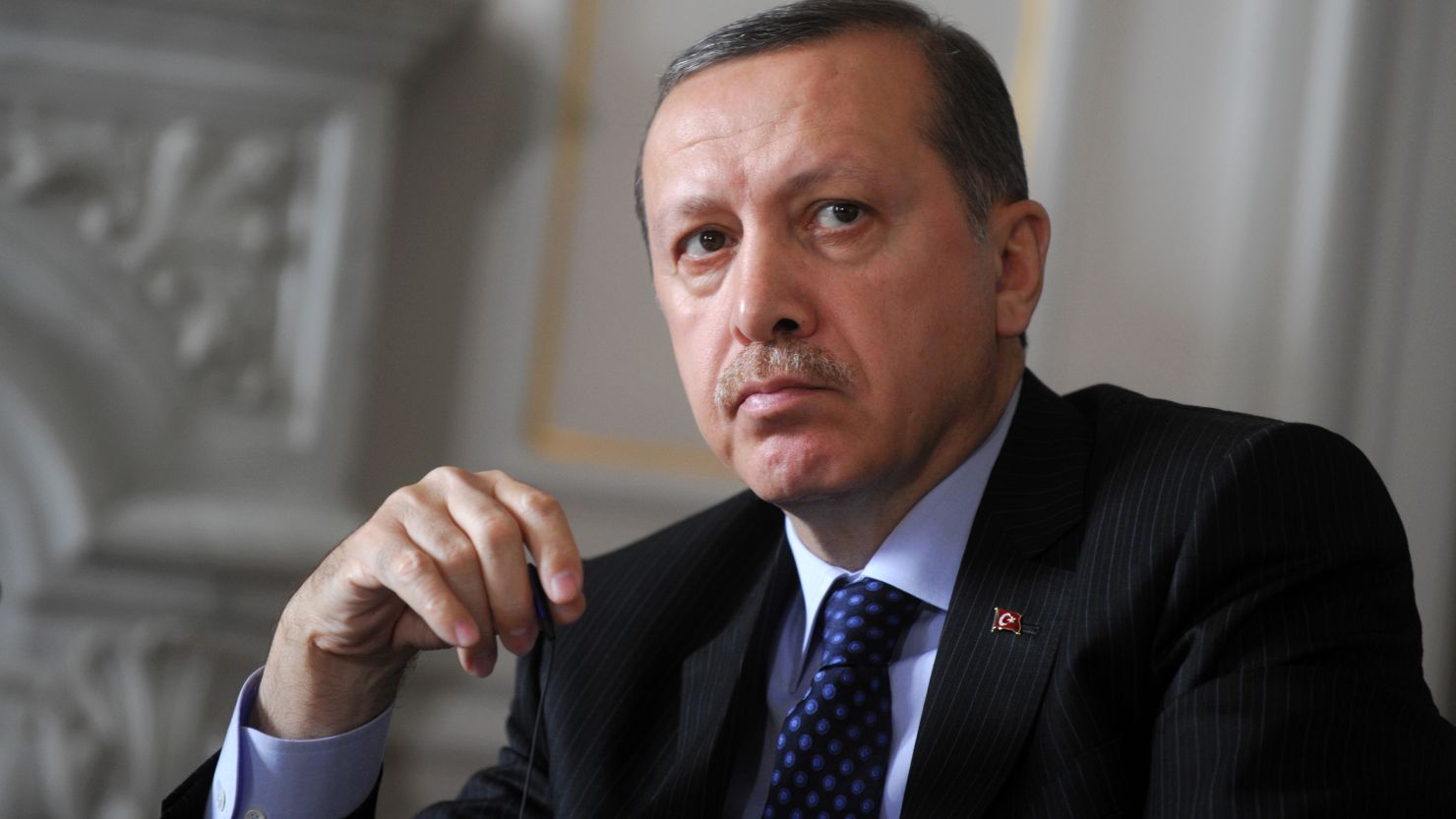 File photo of Turkish Prime Minister Recep Tayyip Erdogan, who said one person was killed in the bombing. 