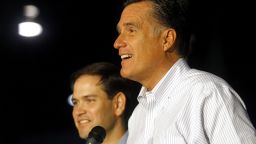 Mitt Romney has used Sen. Marco Rubio, a possible VP candidate, to attack President Obama on the campaign trail.
