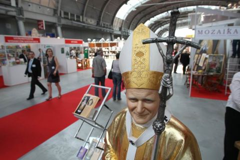 Now in its 13th year, the SacroExpo in Kielce, Poland is one of the world's largest exhibitions of sacred art and religious items, including life-size models of the late Pope John Paul II. The population of Poland is 90% Catholic.