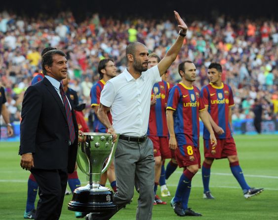 By the time 2009 was out, Barca had added the Spanish Supercup, European Supercup and Club World Cup trophies to their cabinet, making it six won in Guardiola's first season. He also retained the Spanish league title in 2010.