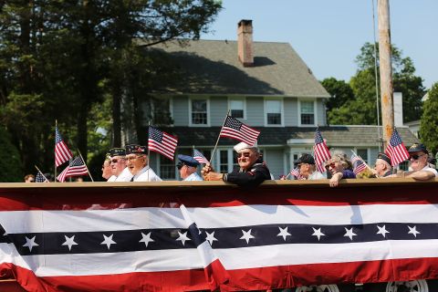 Veterans gathered to celebrate Memorial Day and take part in the parade in Fairfield, Connecticut.