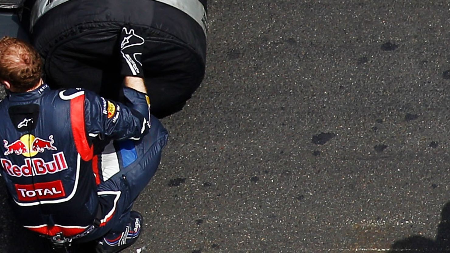The slot in front of the RB8's rear wheel has been cleared by the FIA's scrutineers.