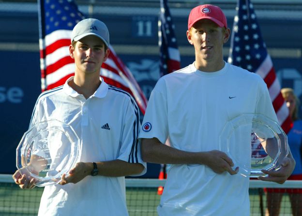 The previous year Baker won the U.S. Open junior boys' doubles title with Chris Guccione at Flushing Meadows in New York -- the venue where he would later spring to prominence. 