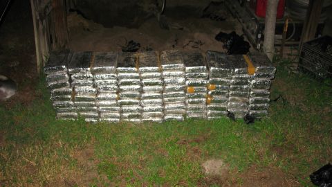 In August 2011, the DEA uncovered 90 kilograms of cocaine buried under a barn in rural Robeson County, North Carolina.
