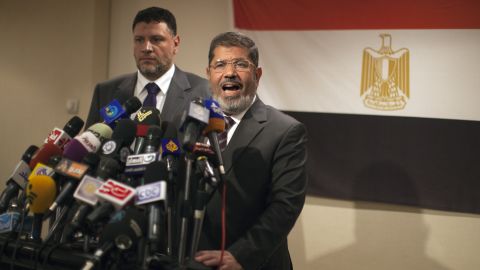 Muslim Brotherhood Egyptian presidential candidate Mohammed Morsi  faces Ahmed Shafiq in a June runoff. 