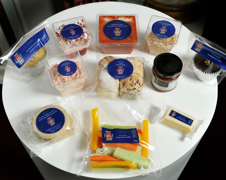 The contents of the Diamond Jubilee concert picnic. British celebrity chef Heston Blumenthal and Royal Chef Mark Flanagan collaborated on the contents of the picnic hamper that invited guests will be treated to during the Buckingham Palace garden party on June 4 event.