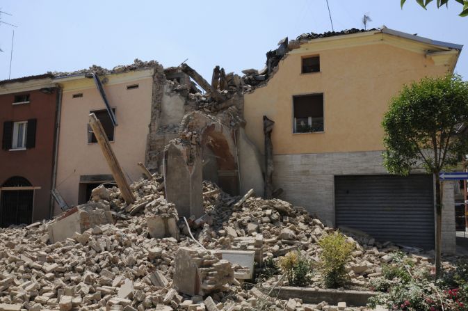 This tower collapsed in the quake on May 29, 2012. The earthquake rocked northeastern Italy just days after another quake in the same region.
