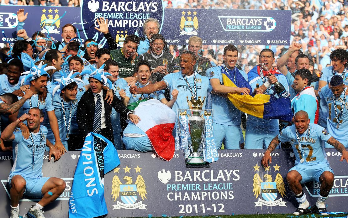 Manchester City's big spending paid off with the club's first English title in 44 years.