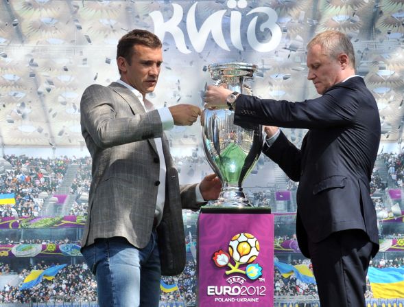 Ukraine legend Andriy Shevchenko (left) will be taking part in his final international tournament and the former AC Milan striker will be hoping to go out with a bang in front of his home fans.