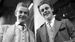 IN 1952 "Teddy Boys" were just starting to appear -- these were snapped in London in 1955.