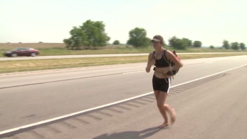 Running barefoot on outlet road