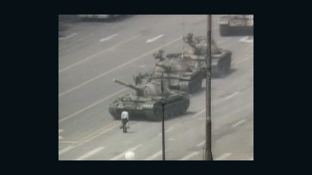 This banned image of Tiananmen's "tank man" shocked audiences when it appeared in a Cirque du Soleil performance in Beijing.
