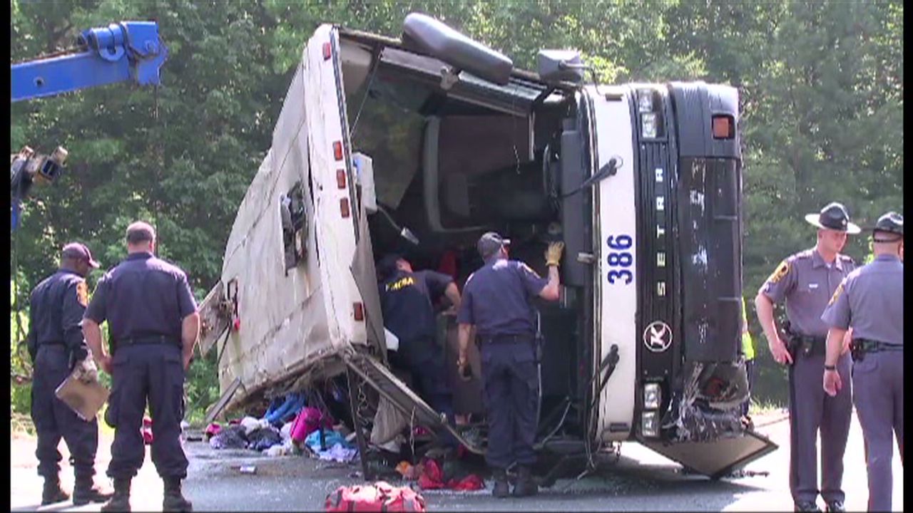 Four people died and 49 were injured in the crash of a Sky Express Bus outside of Richmond on May 31, 2011.